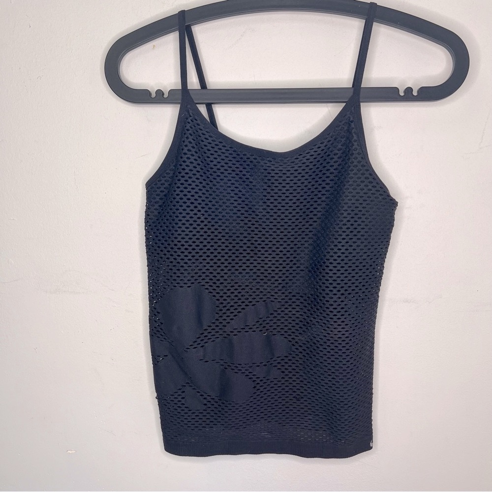 Nike Dri-FIT Black Seamless Mesh Built-In Bra Tank Top Medium